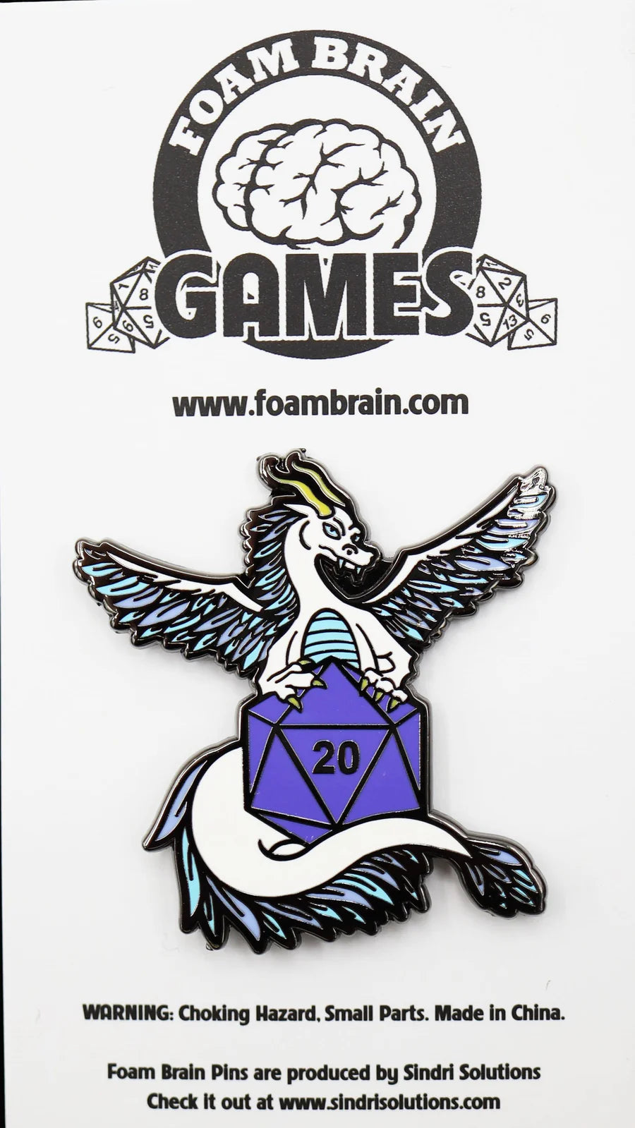 Dice Dragon Pin - Air Clothing & Accessories Foam Brain Games