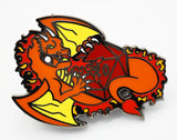 Dice Dragon Pin - Fire Clothing & Accessories Foam Brain Games