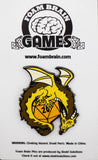 Dice Dragon Pin - Gold Clothing & Accessories Foam Brain Games