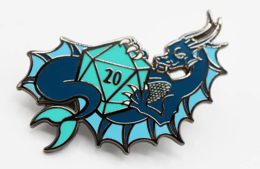 Dice Dragon Pin - Water Clothing & Accessories Foam Brain Games
