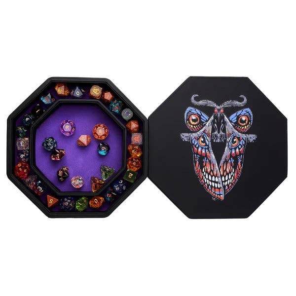 Heroes Hoard Dice Tray & Keeper - Mothman Dice Hymgho Premium Dice