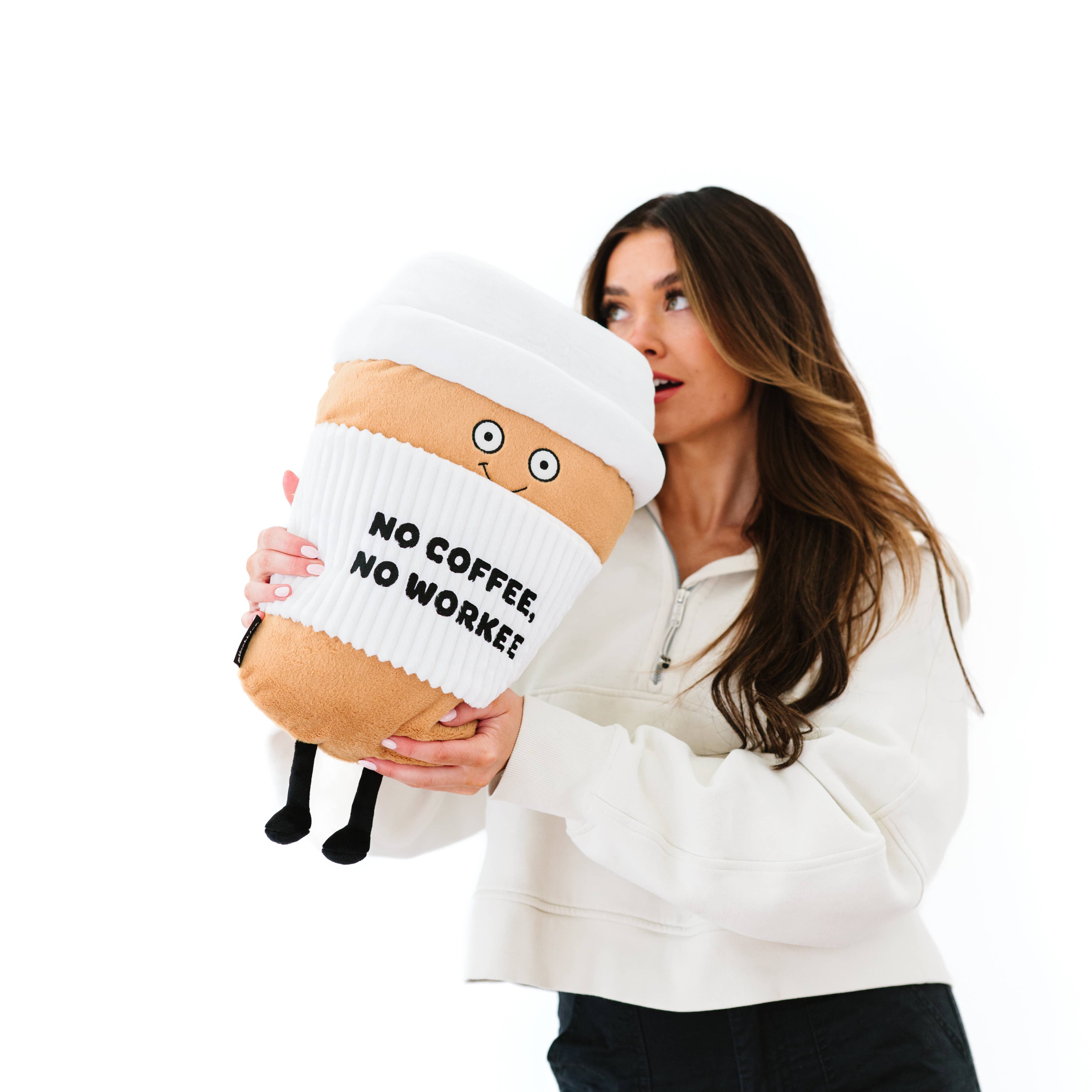 Punchkins Big Coffee Pillow Puffie Plushie Plushes Punchkins   