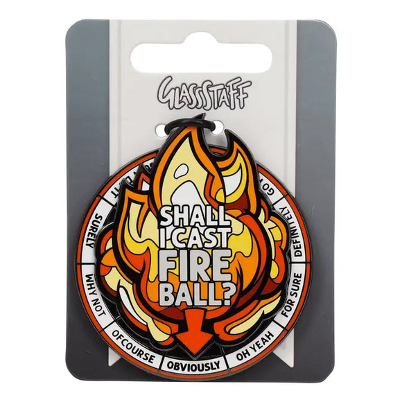 Spinner Pin - Shall I Cast Fireball? Clothing & Accessories Forged Dice Co