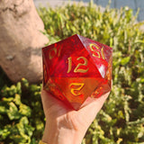 Captured Magic 100mm Chonk D20 - Red Dice Hymgho Premium Dice