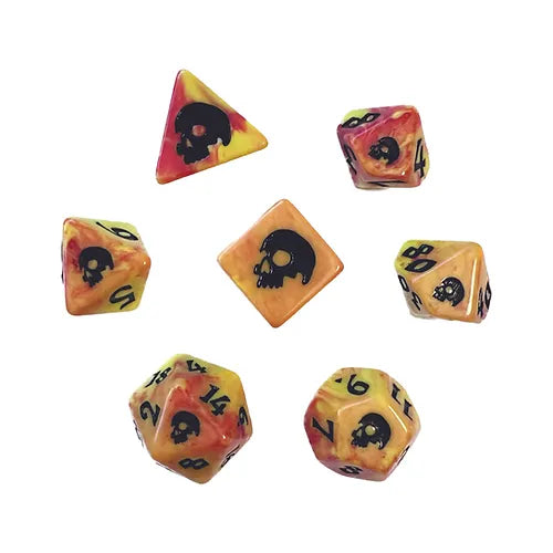Black Oak Workshop Cinderskull 7ct Polyhedral Set Dice Black Oak Workshop   