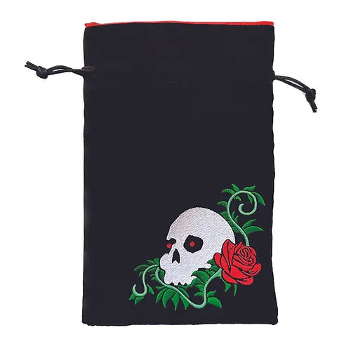 Dice Bag Skull & Rose Supplies Black Oak Workshop   