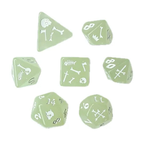 Black Oak Workshop Gelatinous Cube 7ct Polyhedral Dice Set Dice Black Oak Workshop   