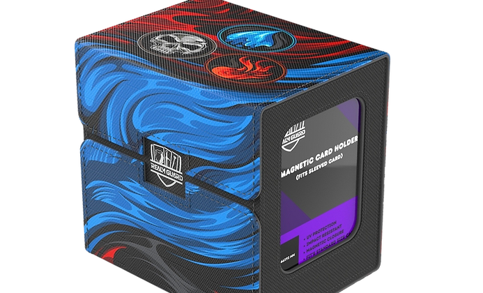 Realm Guard Deck Box Blue Black Red Supplies Realm Guard
