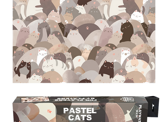 Realm Guard Pastel Cats Playmat Supplies Realm Guard RG PM Pastel Cats