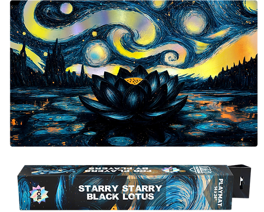Realm Guard Starry Night Black Lotus Foil Playmat Supplies Realm Guard RG PM Stary Night BL Foil