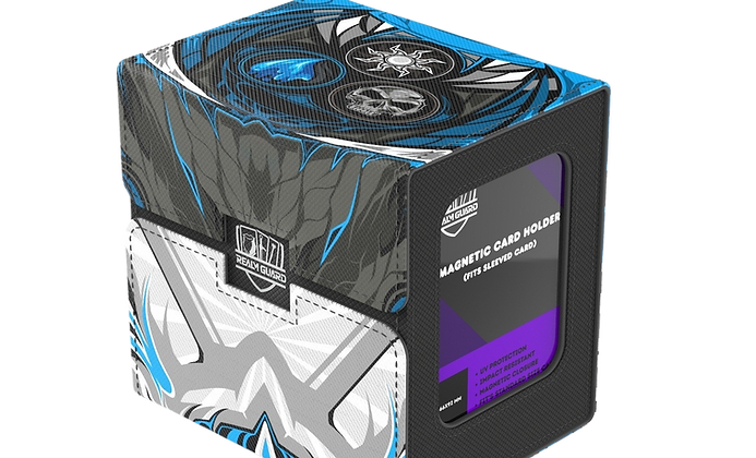 Realm Guard Deck Box White Blue Black Supplies Realm Guard