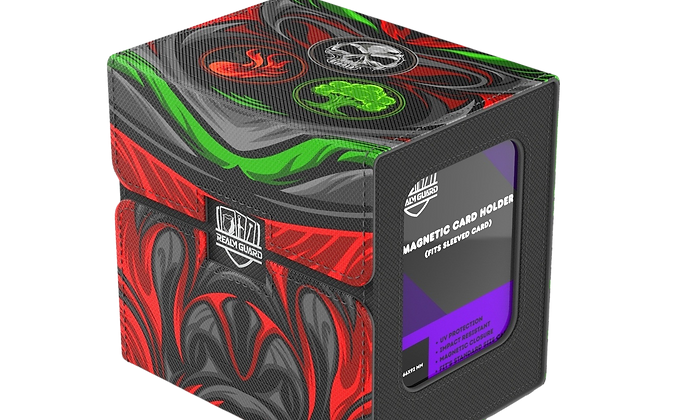 Realm Guard Deck Box Black Red Green Supplies Realm Guard