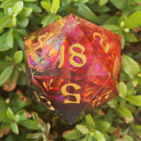 Captured Magic 100mm Chonk D20 - Blood Crystal Dice Hymgho Premium Dice