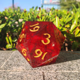 Captured Magic 100mm Chonk D20 - Red Dice Hymgho Premium Dice