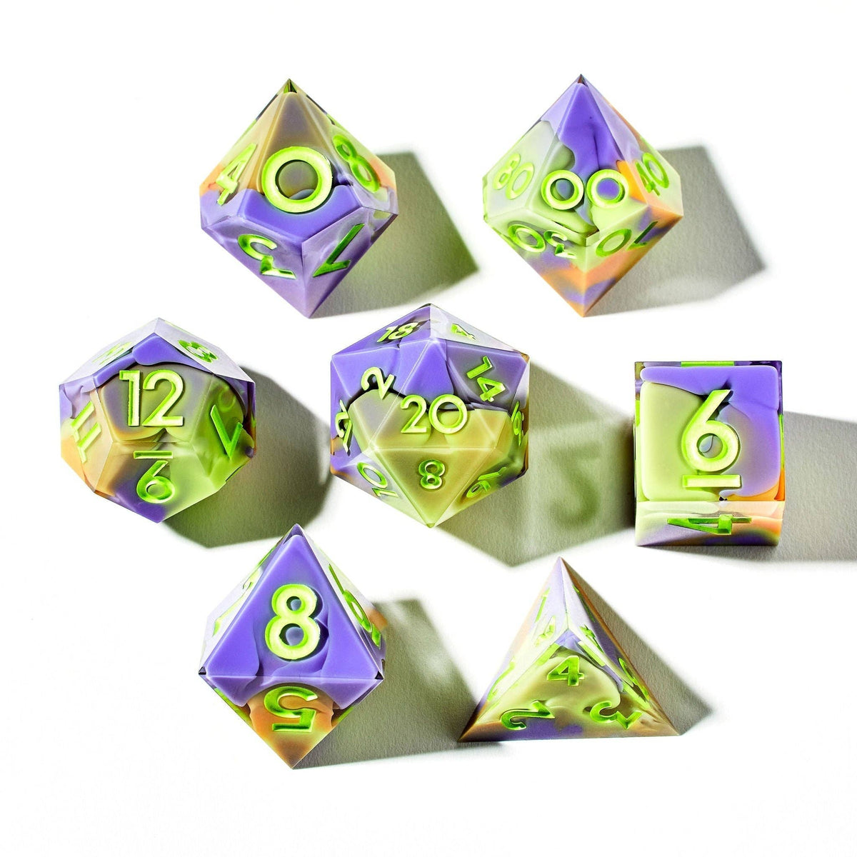 Tricks & Treats 7-Piece Polyhedral Dice Set Dice Dispel Dice   