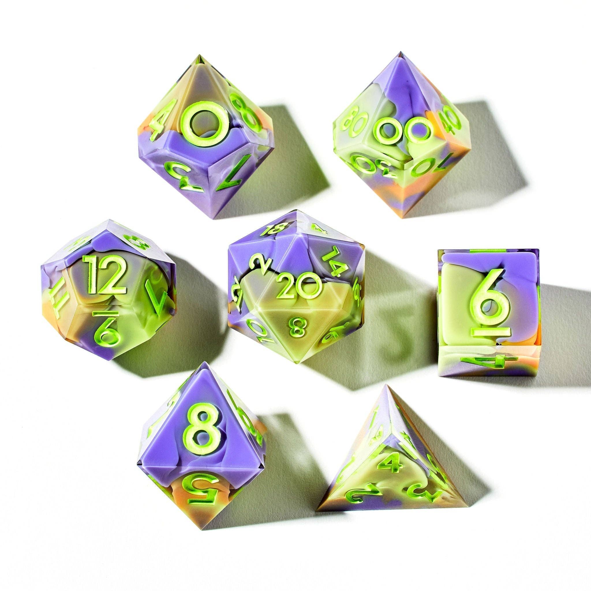 Tricks & Treats 7-Piece Polyhedral Dice Set Dice Dispel Dice   