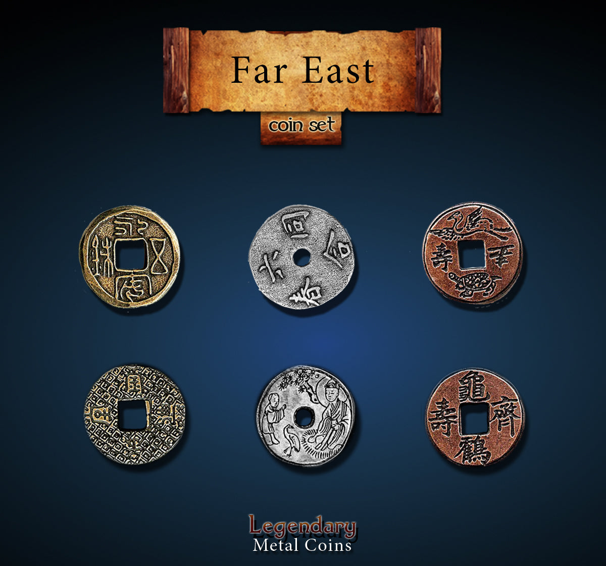 Legendary Metal Coins - Far East (3 options) Supplies Drawlab Entertainment