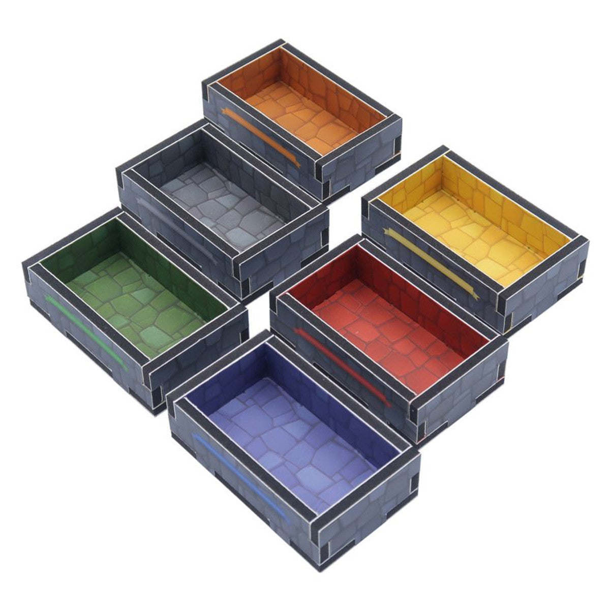 Folded Space Color Box Insert: Clank! Catacombs Board Game Organization Folded Space