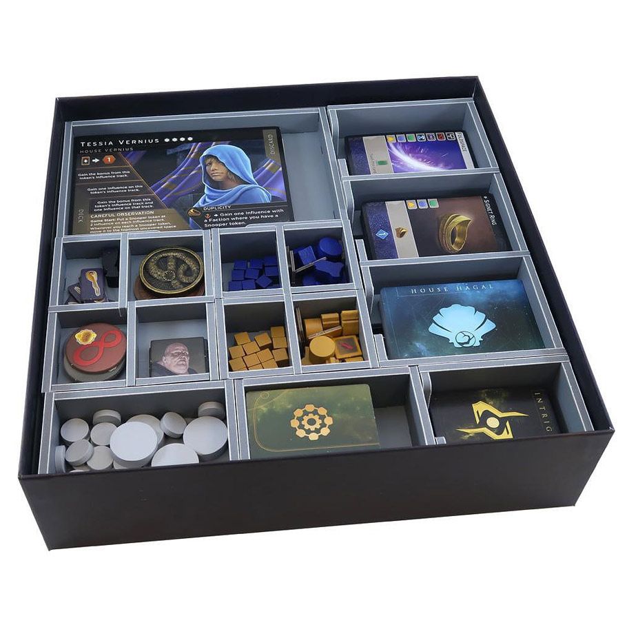 Folded Space Box Insert: Dune Imperium Uprising Board Game Organization Folded Space