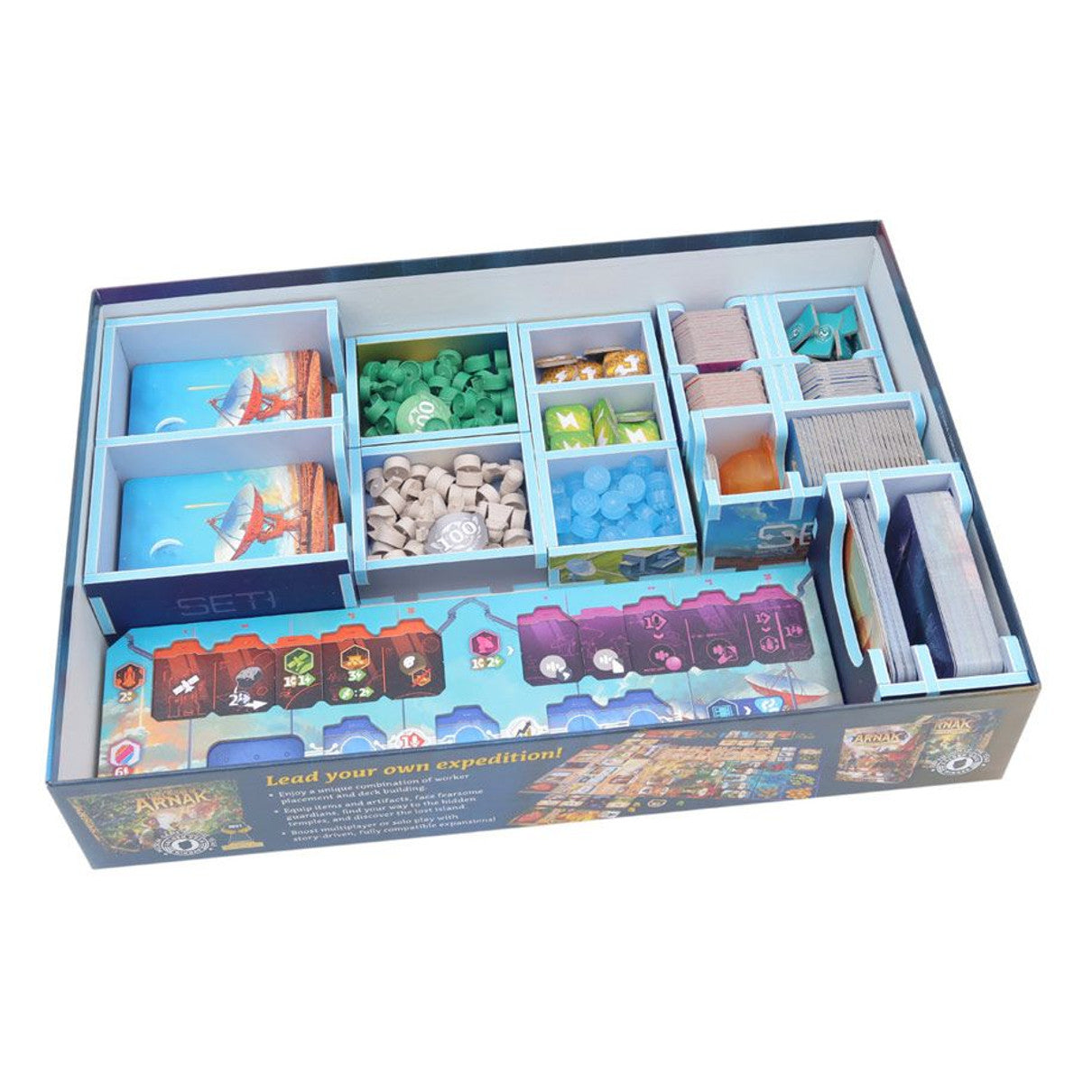 Folded Space Color Box Insert: Seti Board Game Organization Folded Space