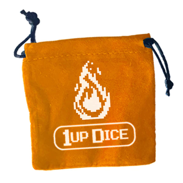 1UP Dice Polyhedral Set: Fireball Dice Infinite Black