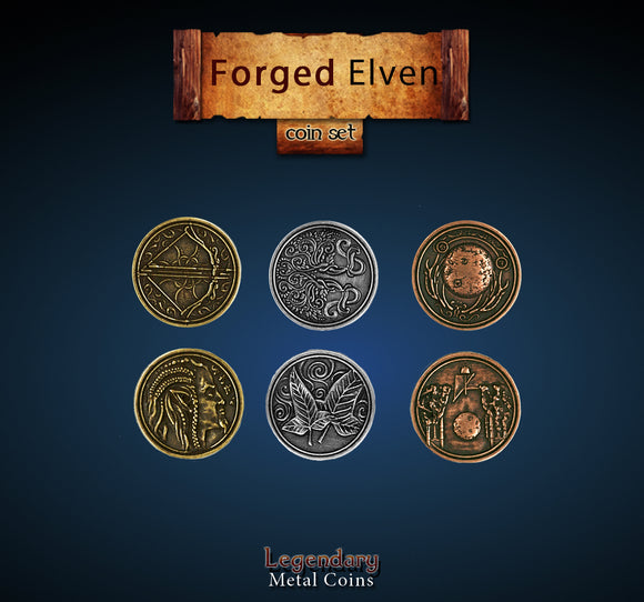 Legendary Metal Coins - Forged Elven (3 options) Supplies Drawlab Entertainment