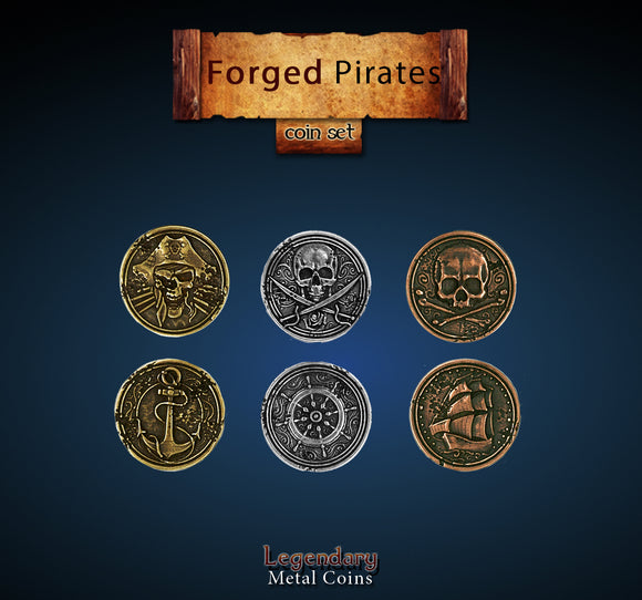 Legendary Metal Coins - Forged Pirate (3 options) Supplies Drawlab Entertainment
