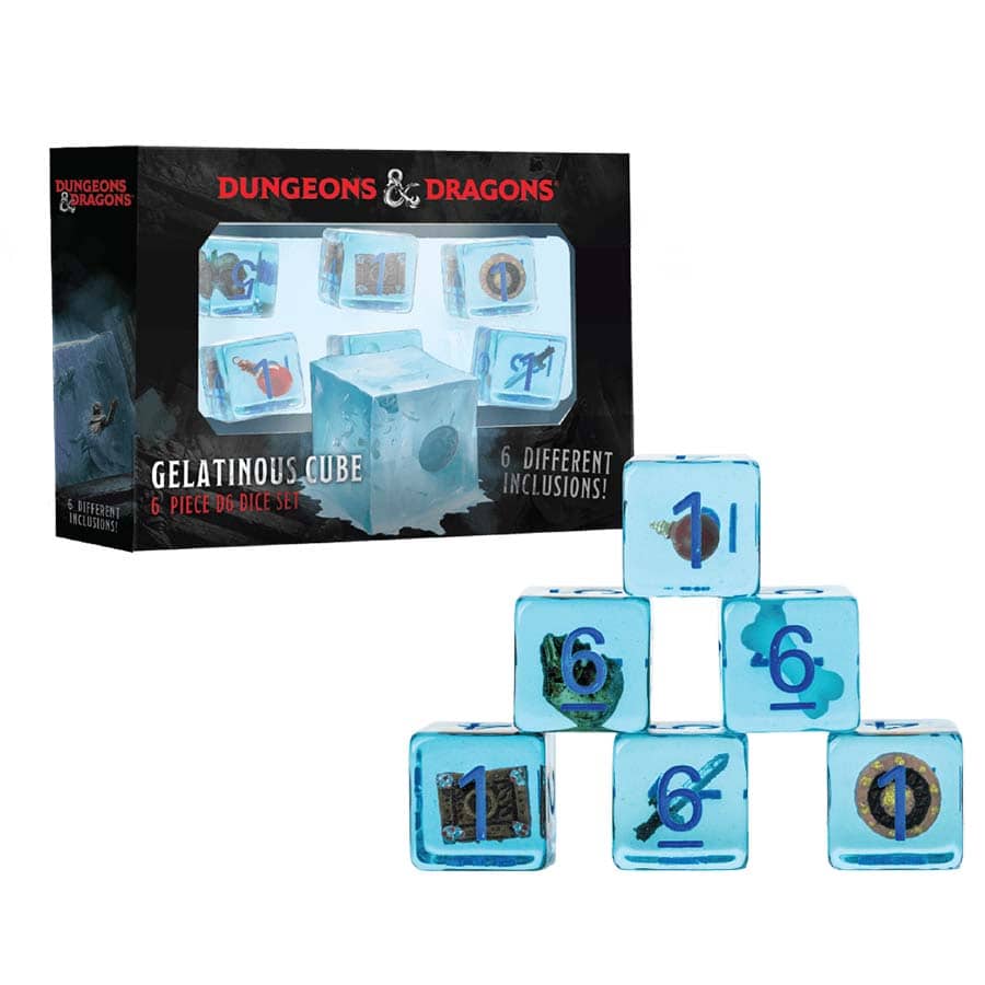 D&D Gelatinous Cube Dice 6-Pack Board Games Chip Theory Games D&D Gel Cube Dice 6-Pack