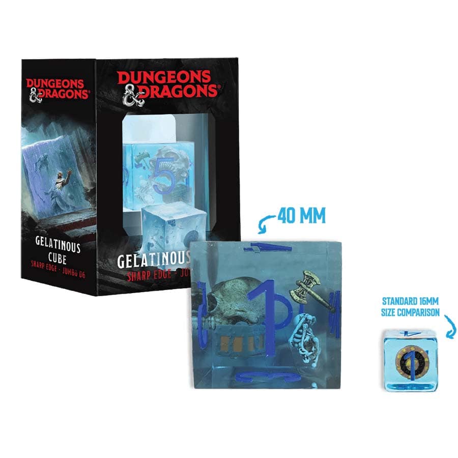 D&D Jumbo Gelatinous Cube d6 Board Games Chip Theory Games D&D Jumbo Gel Cube Dice