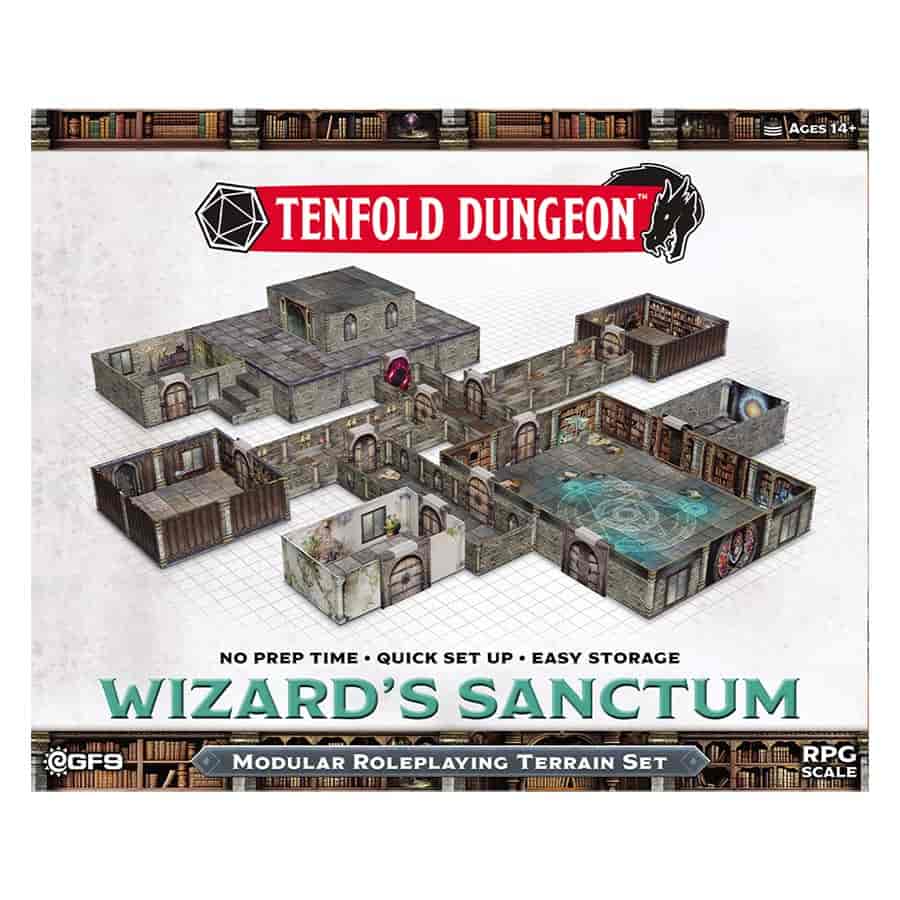 Tenfold Dungeons: Wizard's Sanctum RPG Maps Gale Force Nine   