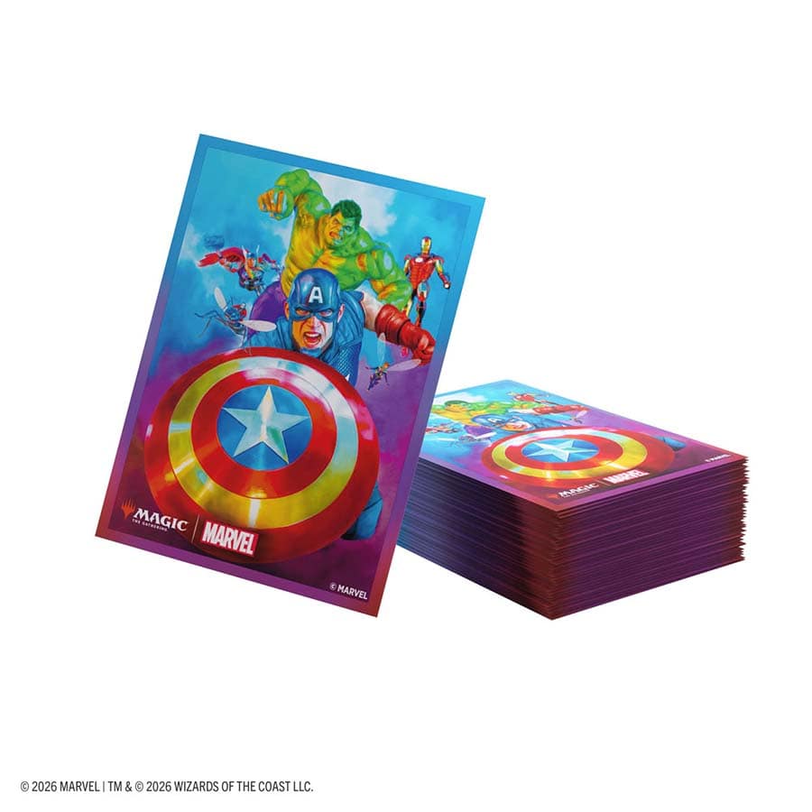 MTG [MSH] Marvel Super Heroes: Premium Art Sleeves (7 Options) Supplies Asmodee MSH Slvs: Captain America