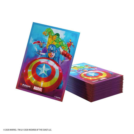 MTG [MSH] Marvel Super Heroes: Premium Art Sleeves (7 Options) Supplies Asmodee MSH Slvs: Captain America