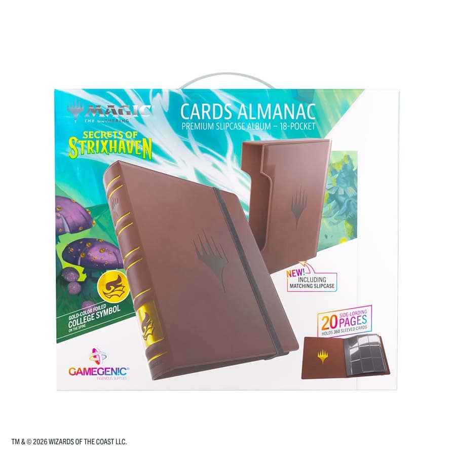 MTG [SOS] Secrets of Strixhaven Cards Almanac 18-Pocket (5 Options) Supplies Asmodee SOS Cards Alm 18pkt Fac2