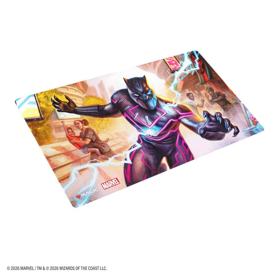 MTG [MSH] Marvel Super Heroes: Prime Playmats (12 Options) Supplies Asmodee MSH Shiny PM Black Panther