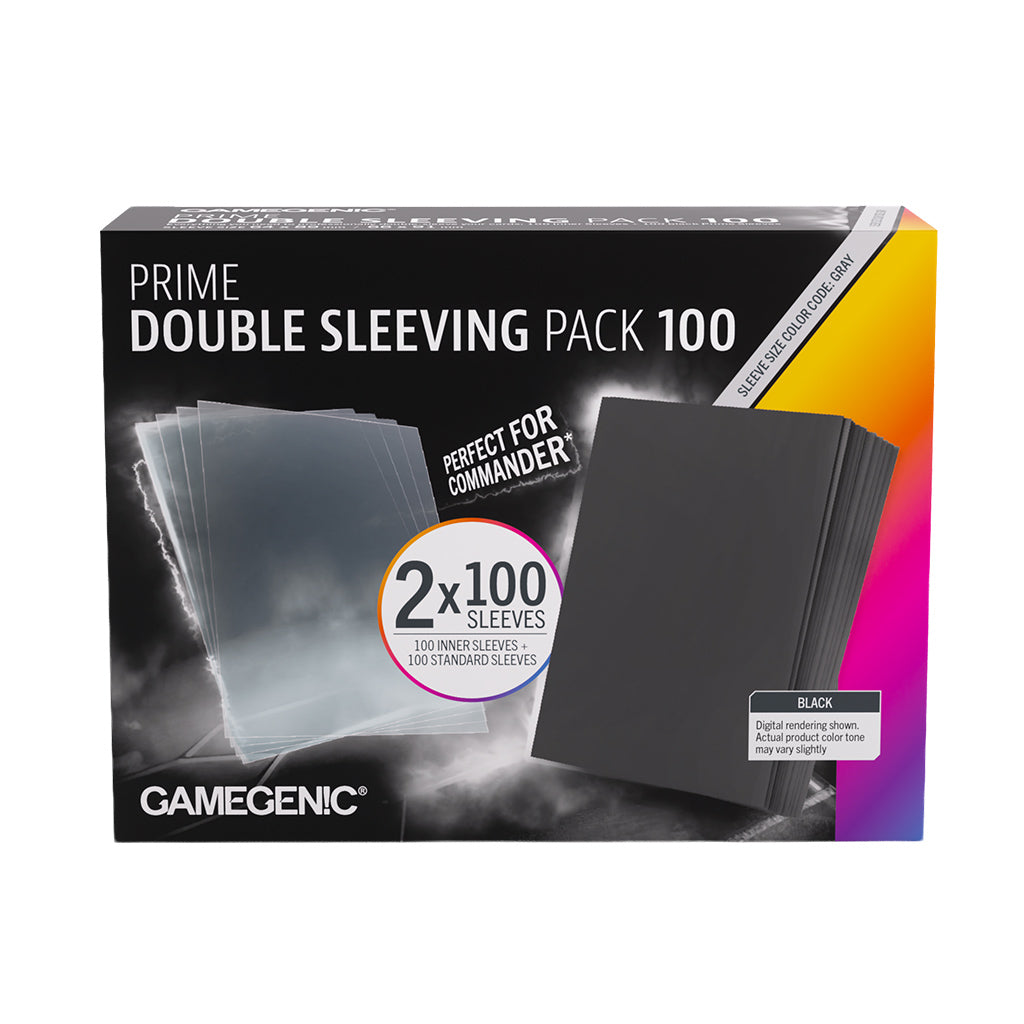 Gamegenic Standard Card Sleeves 2x 100ct Prime Double Sleeving Pack Supplies Gamegenic DP Prime Double Sleeve 100ct