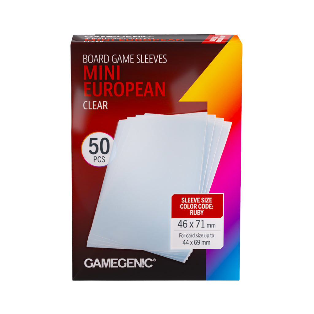 Gamegenic Board Game Sleeves Mini European Clear Supplies Gamegenic DP Prime Mini European