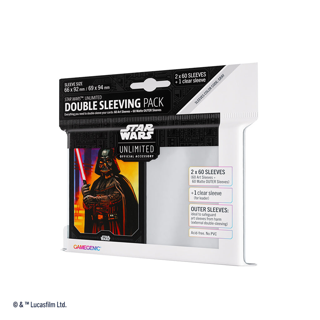 Star Wars Unlimited: Spark of Rebellion Series Art Sleeves Double Sleeving Pack 60ct (4 options) Supplies Gamegenic   