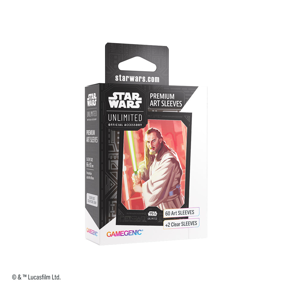 Star Wars Unlimited: Legends of the Force Series Art Sleeves (4 options) Supplies Gamegenic DP LOF Qui-Gon jinn