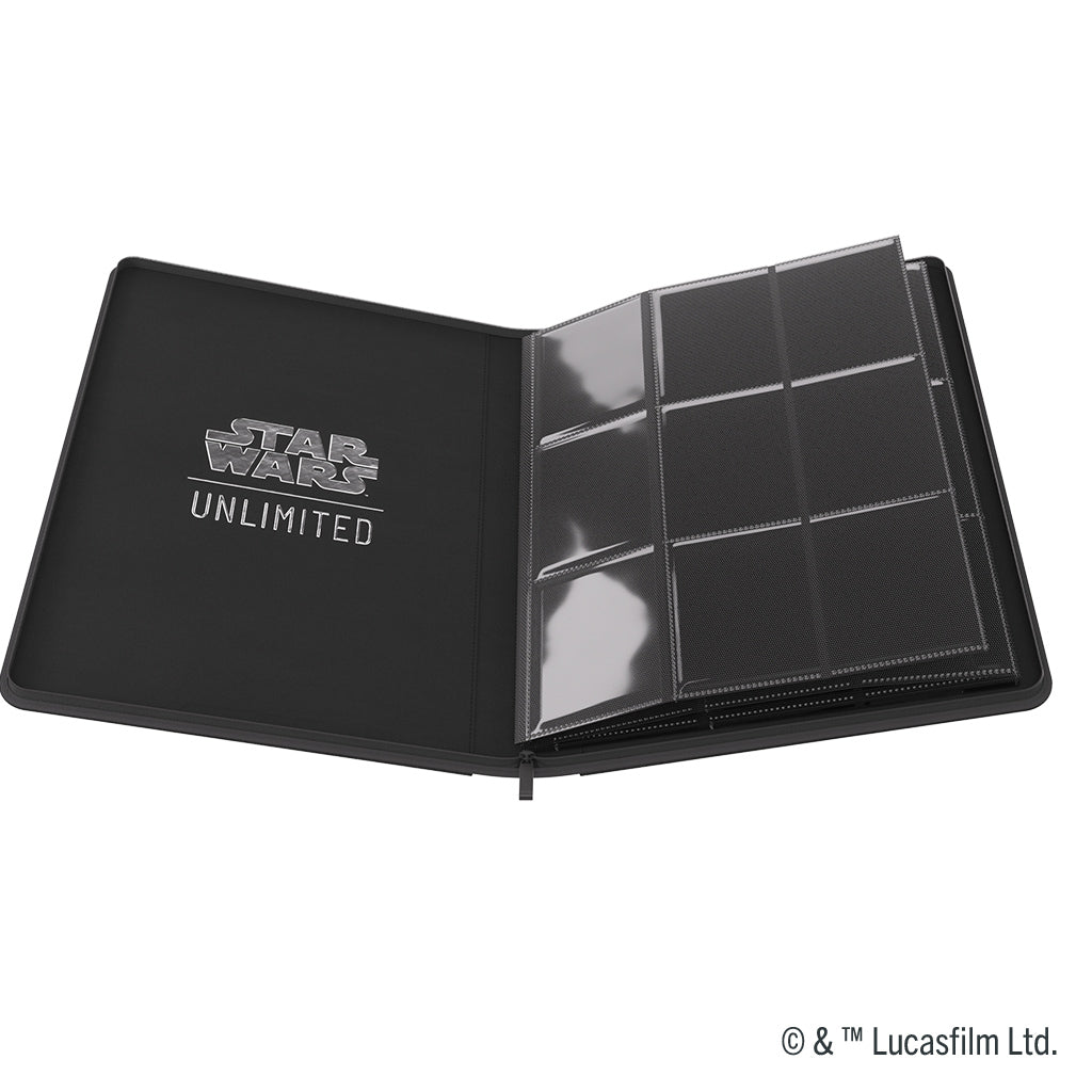 Star Wars Unlimited: 18-Pocket Zip-Up Album Black Supplies Gamegenic