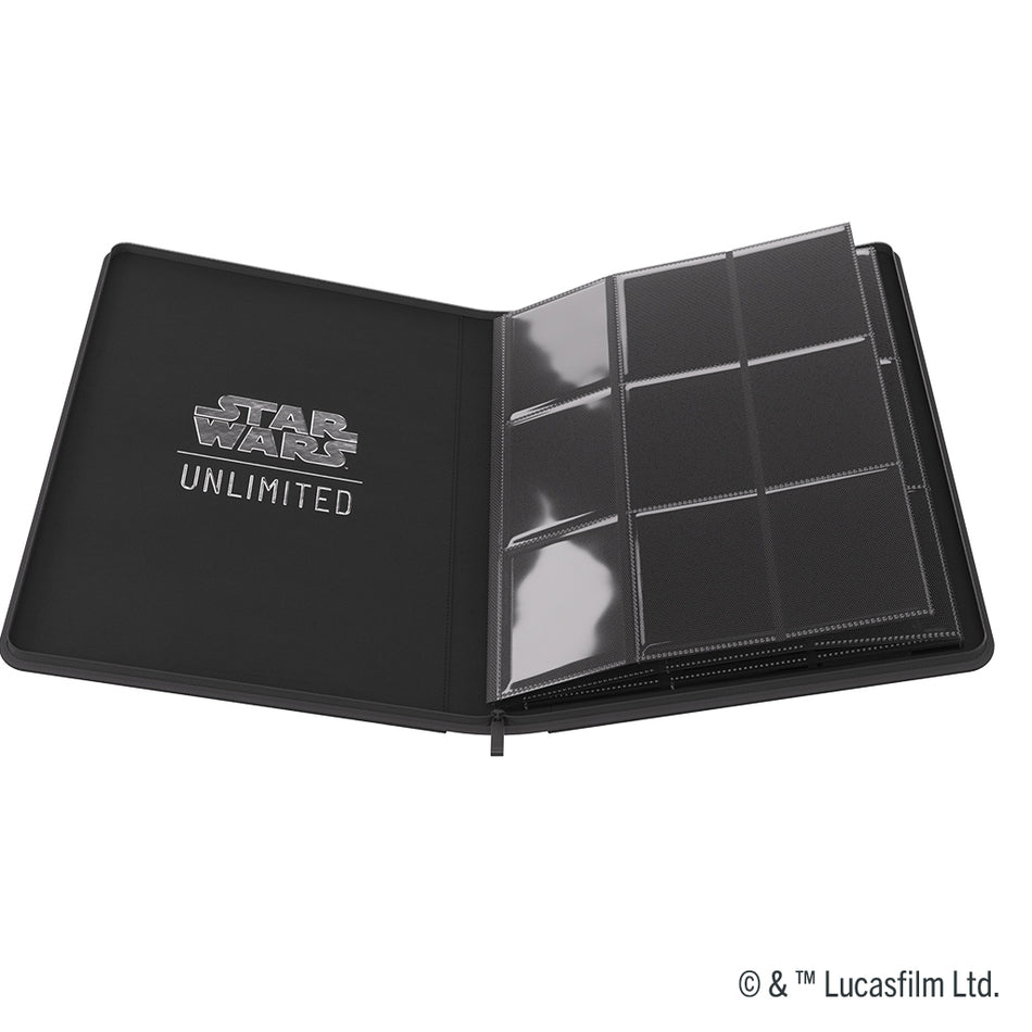 Star Wars Unlimited: 18-Pocket Zip-Up Album Black Supplies Gamegenic