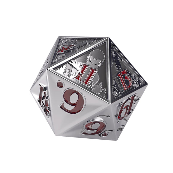 Stranger Things - Hellfire Club Premium Metal D20 Die Supplies Gamegenic ST Hellfire Club Metal d20