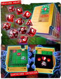 1UP Dice Polyhedral Set: Healing Heart Dice Infinite Black