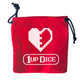 1UP Dice Polyhedral Set: Healing Heart Dice Infinite Black