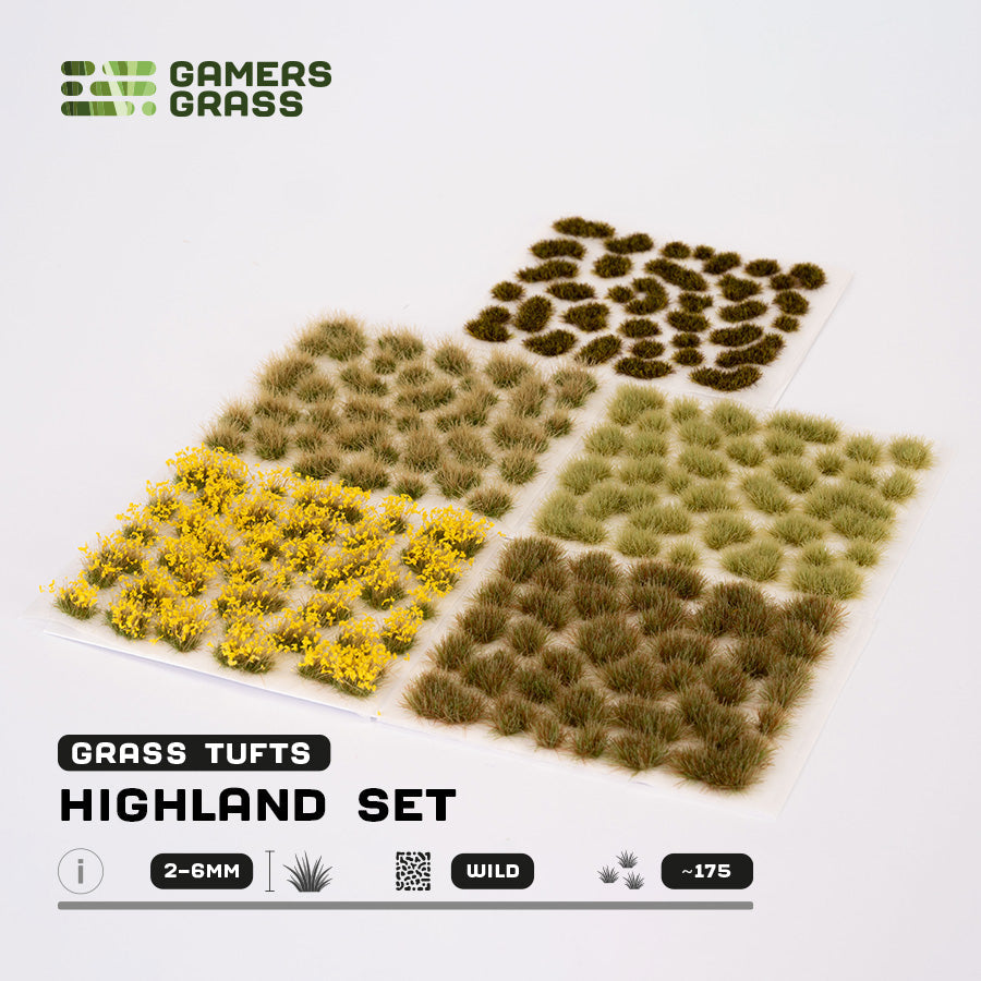 Gamers Grass: Highland Tuft Set Supplies Frontline Gaming FLG Highland Tuft Set
