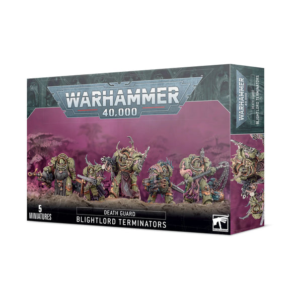 Warhammer 40K Death Guard: Blightlord Terminators Miniatures Games Workshop   