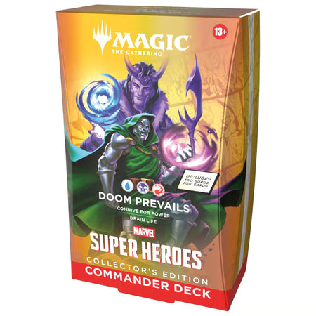 MTG [MSH] Marvel Super Heroes Commander Decks Collector (4 options) Trading Card Games Wizards of the Coast MSH (U/B/R) Col. Doom Prevails Commander Deck