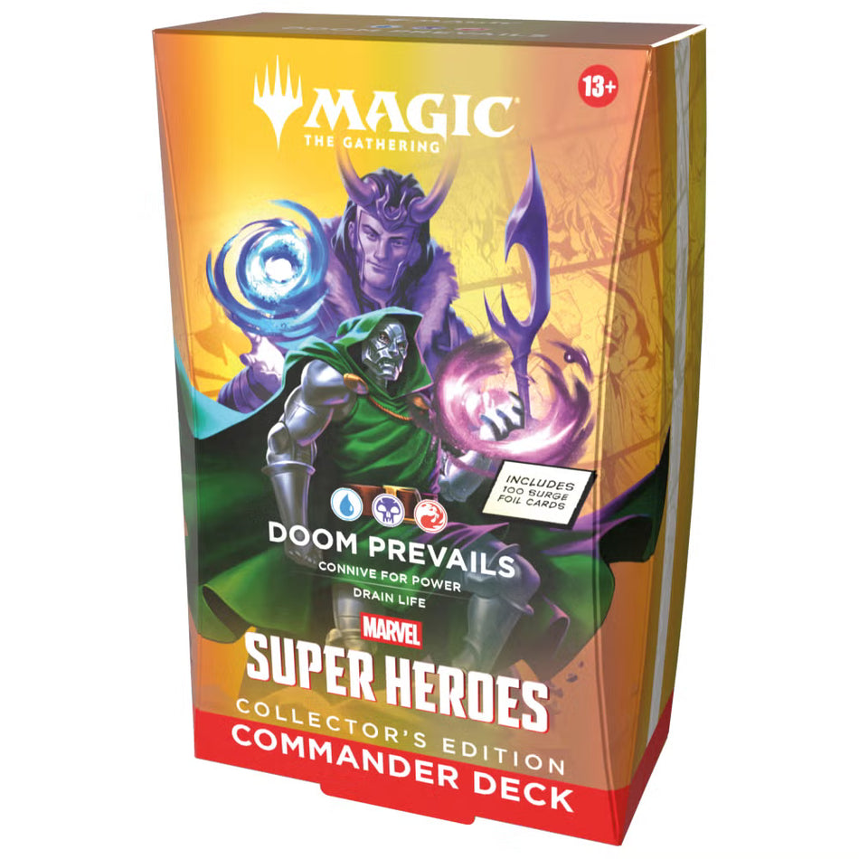 MTG [MSH] Marvel Super Heroes Commander Decks Collector (4 options) Trading Card Games Wizards of the Coast MSH (U/B/R) Col. Doom Prevails Commander Deck