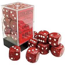 Speckled Dice: 16mm D6 (6 Options) Dice Chessex 16mm D6 SPK Lava Stone