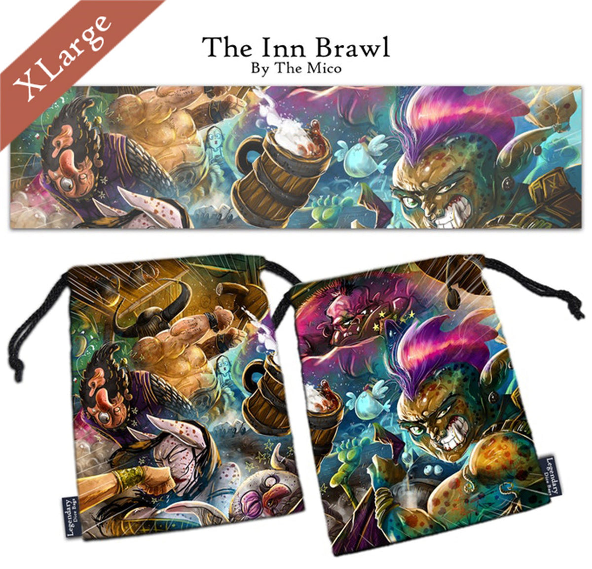 Legendary Dice Bag: The Inn Brawl XL Supplies Drawlab Entertainment