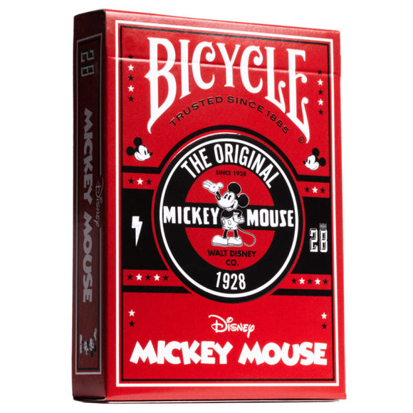 Playing Cards: Mickey Mouse Classic Red Card Games Bicycle   
